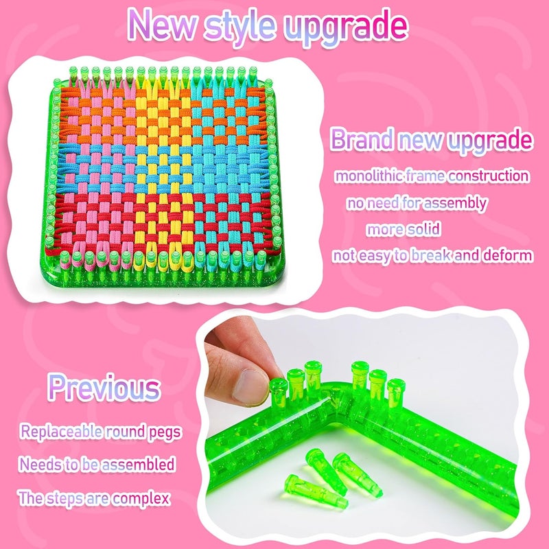 CCTVRTV Weaving Loom Kit Toys for Kids and Adults, Potholder Loops DIY Arts and Crafts for Boys and Girls Ages 5 6 7 8-12 13, Easy Potholder Loom Knitting Kits Gifts for Beginners, 252 Craft Loops. - Image 2